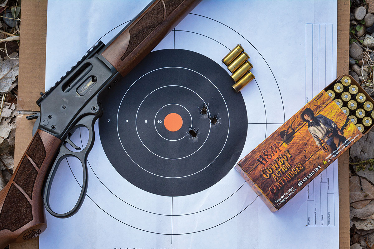 The Smith & Wesson Model 1854 chambered in 45 Colt proved accurate with a variety of loads.